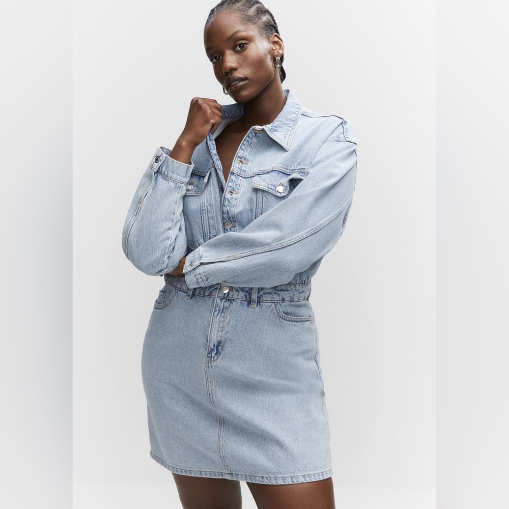 MANGO • DENIM DRESS WITH POCKETS • NWT - Picture 7 of 14